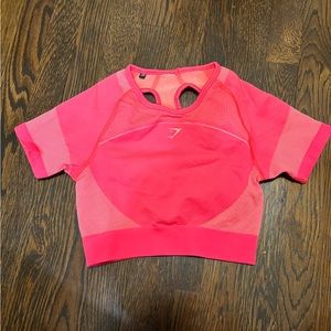 Gymshark Neon Pink Cropped Workout Top